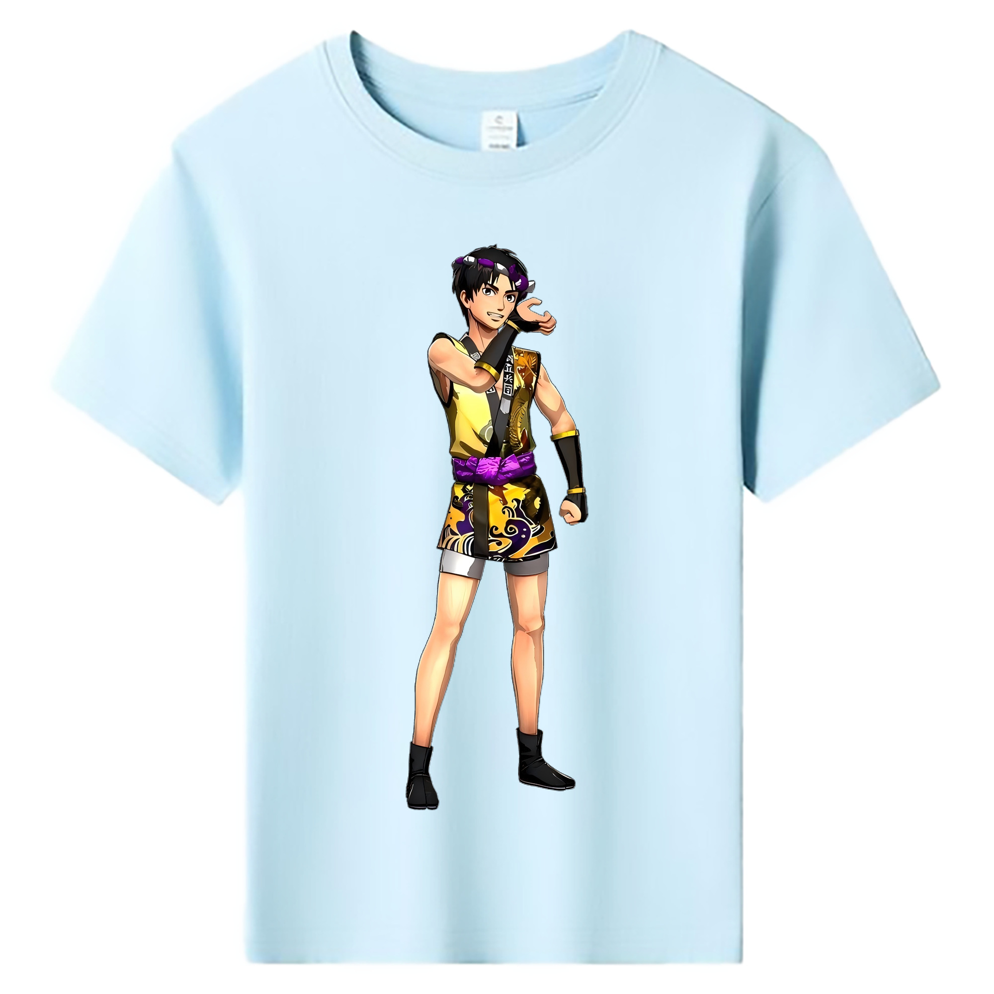 （画像用） 進撃の巨人 リヴァイ·アッカーマン Attack on Titan Levi Ackerman 綿100％キッズTシャツ（フロントプリント）